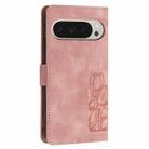 For Google Pixel 9 Pro XL Tulips Embossed Leather Phone Case with Lanyard(Pink) - 3