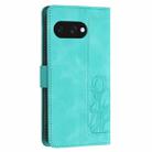 For Google Pixel 9a Tulips Embossed Leather Phone Case with Lanyard(Green) - 3