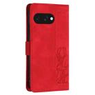 For Google Pixel 9a Tulips Embossed Leather Phone Case with Lanyard(Red) - 3