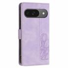 For Google Pixel 10 Tulips Embossed Leather Phone Case with Lanyard(Purple) - 3