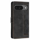 For Google Pixel 10 Tulips Embossed Leather Phone Case with Lanyard(Black) - 3
