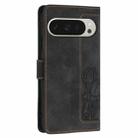 For Google Pixel 10 Pro XL Tulips Embossed Leather Phone Case with Lanyard(Black) - 3