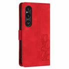 For Sony Xperia 1 VI Tulips Embossed Leather Phone Case with Lanyard(Red) - 3