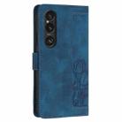 For Sony Xperia 1 VI Tulips Embossed Leather Phone Case with Lanyard(Blue) - 3