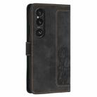 For Sony Xperia 1 VI Tulips Embossed Leather Phone Case with Lanyard(Black) - 3