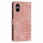 For Sony Xperia 10 VI Tulips Embossed Leather Phone Case with Lanyard(Pink) - 3