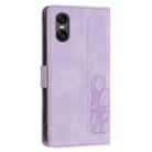 For Sony Xperia 10 VI Tulips Embossed Leather Phone Case with Lanyard(Purple) - 3