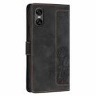 For Sony Xperia 10 VI Tulips Embossed Leather Phone Case with Lanyard(Black) - 3