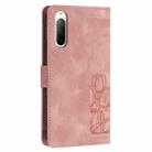 For Sony Xperia 10 V Tulips Embossed Leather Phone Case with Lanyard(Pink) - 3