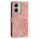 For Redmi 13C 4G / 5G Tulips Embossed Leather Phone Case with Lanyard(Pink) - 3