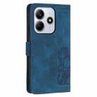 For Redmi Note 14 5G Tulips Embossed Leather Phone Case with Lanyard(Blue) - 3