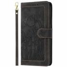 For Redmi Note 14 Pro 5G Tulips Embossed Leather Phone Case with Lanyard(Black) - 2