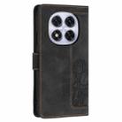 For Redmi Note 14 Pro 5G Tulips Embossed Leather Phone Case with Lanyard(Black) - 3