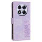 For Redmi Note 14 Pro+ 5G Tulips Embossed Leather Phone Case with Lanyard(Purple) - 3