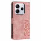 For Redmi Note 14 4G 164.84mm Tulips Embossed Leather Phone Case with Lanyard(Pink) - 3