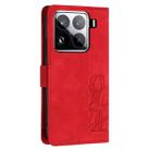 For Xiaomi 15 Pro Tulips Embossed Leather Phone Case with Lanyard(Red) - 3