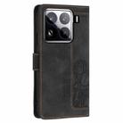 For Xiaomi 15 Pro Tulips Embossed Leather Phone Case with Lanyard(Black) - 3