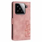 For Xiaomi 15 Tulips Embossed Leather Phone Case with Lanyard(Pink) - 3