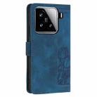 For Xiaomi 15 Tulips Embossed Leather Phone Case with Lanyard(Blue) - 3