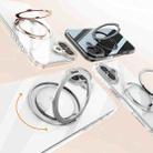 For iPhone 16 Plus Gear Plating PC 360 Ring Holder Magsafe Phone Case(Transparent Copper) - 2