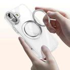 For iPhone 16 Plus Gear Plating PC 360 Ring Holder Magsafe Phone Case(Transparent Copper) - 3