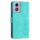 For Motorola Moto E14 Tulips Embossed Leather Phone Case with Lanyard(Green) - 3