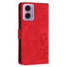 For Motorola Edge 5G 2024 Tulips Embossed Leather Phone Case with Lanyard(Red) - 3