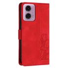 For Motorola Edge 50 Fusion Tulips Embossed Leather Phone Case with Lanyard(Red) - 3