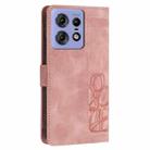 For Motorola Edge 50 Pro Tulips Embossed Leather Phone Case with Lanyard(Pink) - 3