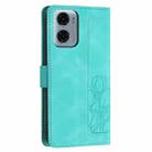 For Motorola Moto G05 Tulips Embossed Leather Phone Case with Lanyard(Green) - 3