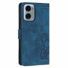 For Motorola Moto G05 Tulips Embossed Leather Phone Case with Lanyard(Blue) - 3