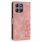 For Motorola Moto G Play 2025 Tulips Embossed Leather Phone Case with Lanyard(Pink) - 3