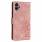 For Samsung Galaxy A06 4G Tulips Embossed Leather Phone Case with Lanyard(Pink) - 3