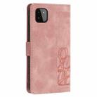 For Samsung Galaxy A22 5G Tulips Embossed Leather Phone Case with Lanyard(Pink) - 3