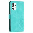For Samsung Galaxy A23 5G / 4G Tulips Embossed Leather Phone Case with Lanyard(Green) - 3