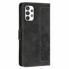 For Samsung Galaxy A52 5G / 4G Tulips Embossed Leather Phone Case with Lanyard(Black) - 3