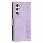 Samsung Galaxy A54 5G Tulips Embossed Leather Phone Case with Lanyard(Purple) - 3