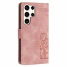 For Samsung Galaxy S25 Ultra 5G Tulips Embossed Leather Phone Case with Lanyard(Pink) - 3