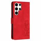 For Samsung Galaxy S25 Ultra 5G Tulips Embossed Leather Phone Case with Lanyard(Red) - 3