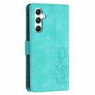 For Samsung Galaxy S24+ 5G Tulips Embossed Leather Phone Case with Lanyard(Green) - 3
