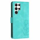 For Samsung Galaxy S23 Ultra 5G Tulips Embossed Leather Phone Case with Lanyard(Green) - 3