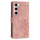 For Samsung Galaxy S23+ 5G Tulips Embossed Leather Phone Case with Lanyard(Pink) - 3
