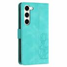 For Samsung Galaxy S23+ 5G Tulips Embossed Leather Phone Case with Lanyard(Green) - 3