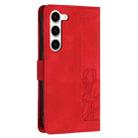 For Samsung Galaxy S23+ 5G Tulips Embossed Leather Phone Case with Lanyard(Red) - 3