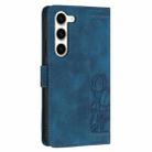 For Samsung Galaxy S23+ 5G Tulips Embossed Leather Phone Case with Lanyard(Blue) - 3
