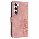 For Samsung Galaxy S23 5G Tulips Embossed Leather Phone Case with Lanyard(Pink) - 3