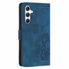 For Samsung Galaxy S23 FE 5G Tulips Embossed Leather Phone Case with Lanyard(Blue) - 3