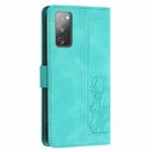 For Samsung Galaxy S20 FE Tulips Embossed Leather Phone Case with Lanyard(Green) - 3