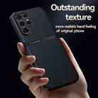 For Samsung Galaxy S22 Ultra 5G Litchi Leather Magnetic Full Coverage Shockproof Phone Case(Black) - 3