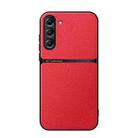 For Samsung Galaxy S23+ 5G Litchi Leather Magnetic Full Coverage Shockproof Phone Case(Red) - 1